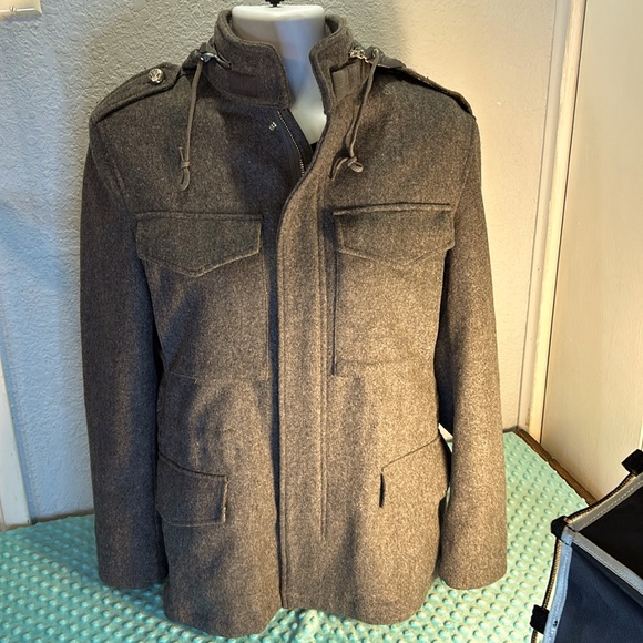 Subscript wool blend military style jacket - Picture 1 of 16